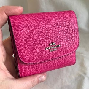 Coach Small Bright Fuchsia Wallet